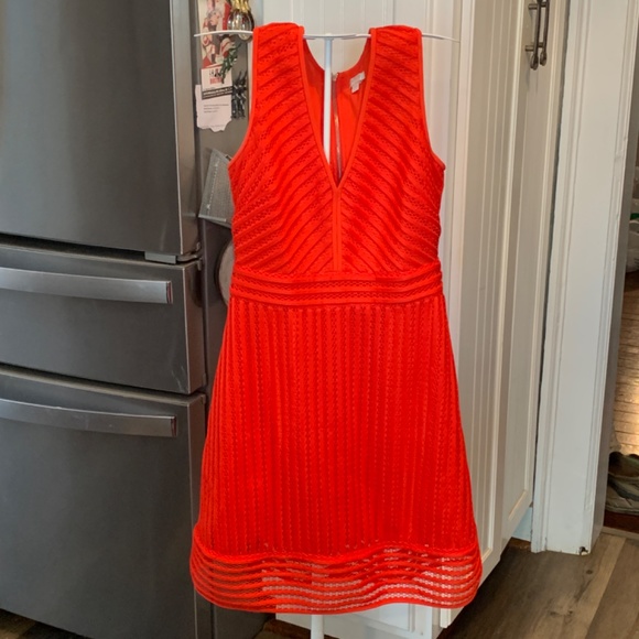 J.Crew eyelet fit and flare fully lined dress. Worn‎ twice. Excellent condition - Picture 3 of 7